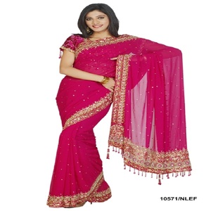 Traditionnel Indien Femmes Porter Chanderi Coton Banglori Saree - Product Image 3