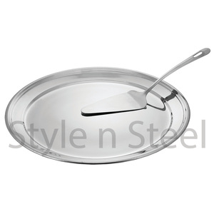 Ensemble de gâteaux ronds en acier inoxydable Ensemble de plateaux de cuisson pour gâteaux Assiettes à pizza profondes de grande taille - Product Image 1