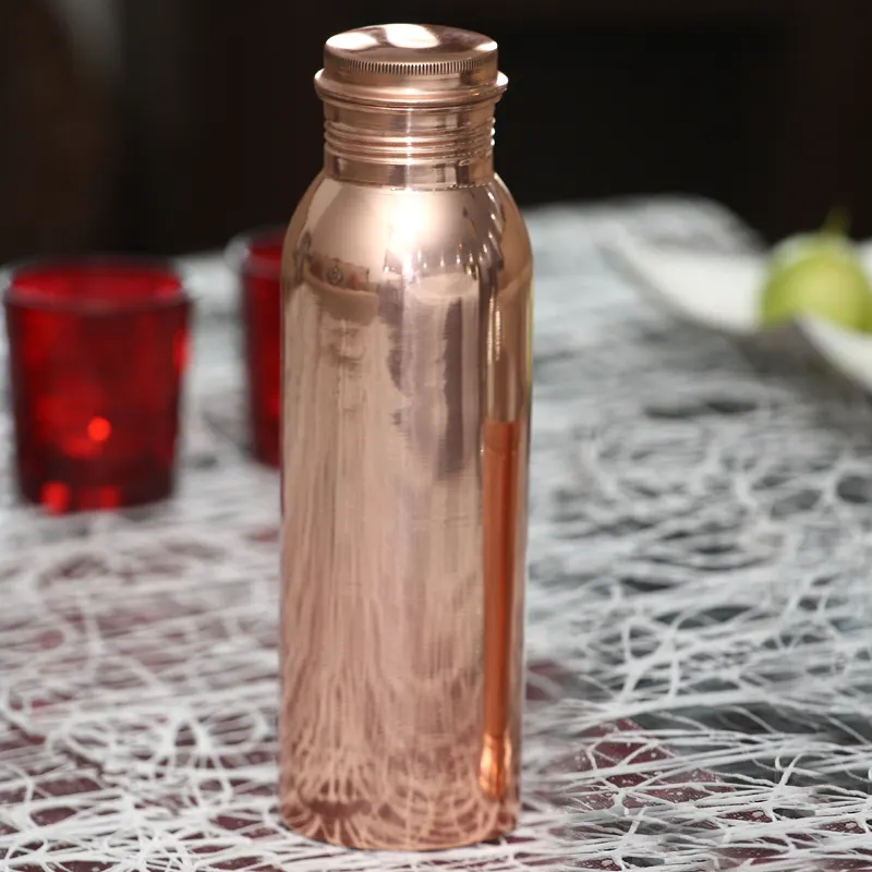 Botella de cobre redonda de lujo