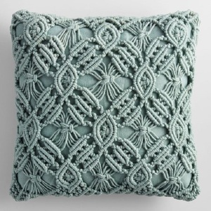 Housse de coussin en macramé douce et naturelle Design carré vintage tricoté pour la maison et l'hôtel directement du fournisseur - Product Image 4