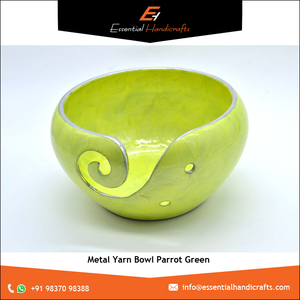 High Quality Large Parrot Green Metal <b>Bowl</b> Eco-Friendly <b>Knitting</b> Yarn Crochet Organizer Home Needlework Storage Made of Steel - Product Image 3