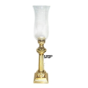 Bougie artisanale style nordique pour décoration de mariage en métal et cristal, bougeoirs votifs pour décoration de mariage - Product Image 1