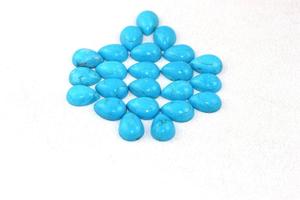 Cabujones sueltos en forma de pera de turquesa natural de 23 piezas de alta calidad para la fabricación de joyas hechas a mano - Product Image 3