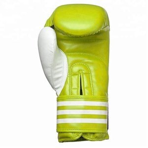 Guantes de boxeo de color verde claro con rayas blancas, Muay Thai, Kick Boxing sarung tangan Punching MMA, entrenamiento - Product Image 2