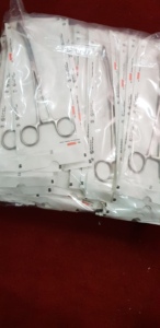 CE ได้รับการอนุมัติสแตนเลส Teales Vulsellum คีมฟันโค้ง 3: 4 23 ซม. เครื่องมือผ่าตัด - Product Image 5