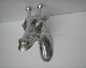 <b>Large</b> Aluminum <b>Giraffe</b> Head Statue Sculpture Metal Figurine Casting Technique - Product Image 2