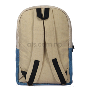 กระเป๋าเป้สะพายหลังผ้าแคนวาสป่านคุณภาพสูง เป็นมิตรกับสิ่งแวดล้อม สีธรรมชาติจากป่าน พร้อมซิปกันขโมย ความจุ 30-40 ลิตร สายสะพายไหล่โค้ง ใช้ได้ทั้งชายและหญิง - Product Image 2