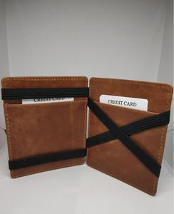 Cartera mágica corta unisex con función RFID, piel de vaca auténtica con cremallera y logotipo abierto y forro de poliéster funcional - Product Image 5