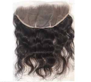 Tissage frontal naturel léger 13*4 13*5 13*6 Remy Hair Matière première Grade a Frontal pour extensions de cheveux - Product Image 1