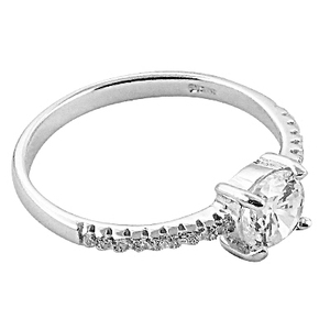 แหวนเงินแท้925พร้อมหินเพทายทรงกลมตัดได้สวมใส่สบายเหมาะสำหรับเป็นของขวัญเครื่องประดับเพชรสำหรับผู้หญิงและเด็กผู้หญิง - Product Image 2