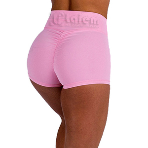 Pantalones cortos deportivos para gimnasio para mujer, pantalones cortos de entrenamiento Yogalicious Spandex/poliéster, transpirables de secado rápido para deporte y otras actividades - Product Image 1