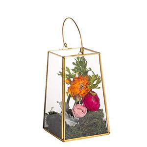 Linterna de vela de cristal con forma geométrica - Product Image 1