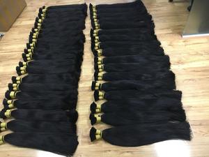 ผมมนุษย์บริสุทธิ์แบบ100% ผมต่อเป็นจำนวนมากผมตรงจากเวียดนามเครื่องจักรแบบคู่ไม่ใช้สารเคมีเปลี่ยนสีได้ง่ายทุกสี - Product Image 4