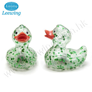 Tùy Chỉnh Nhựa PVC Đồ Chơi Tiffany Màu Xanh Rose Pattern Vinyl Cao Su Vịt - Product Image 6