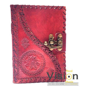 Antique Style A4 Leather <b>Organiser</b> Journal Latest Printed Office Design with Lock for Men & Women Wholesale Price - Product Image 1