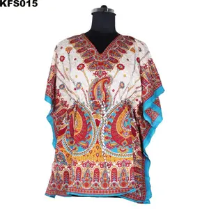 100% Zijden Oversized Korte Kaftan 2023 Resortkleding