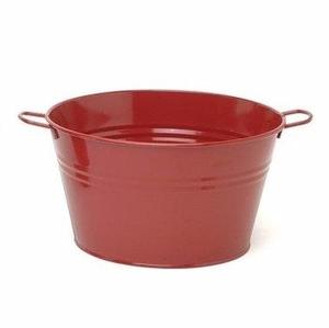 Maceta clásica de Metal galvanizado marfil Vintage para exteriores, hogar, guardería, fiesta, bañera ovalada, maceta, decoración, revestimiento en polvo, jardín - Product Image 4