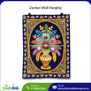 Zardozi Royal colgante de pared tela de resina contemporánea de lujo para decoración del hogar para sala de estar y dormitorio hecho como regalos - Product Image 3
