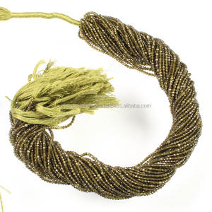 Cuentas para Bisutería, Ojo de Gato Verde, Facetadas, Redondas, Micro Cuentas de 2 mm, Calidad AAA, Hilo de 13 Pulgadas, Venta al por Mayor, Cuentas de Cristal - Product Image 6