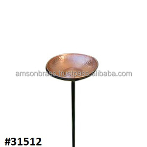 Garden <b>Decoration</b> Antique Copper <b>Bird</b> Bath With Iron Black Stand - Product Image 4