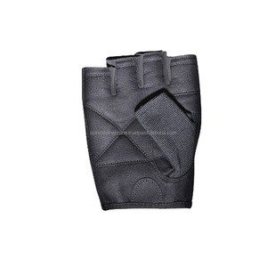 Guantes de gimnasio antideslizantes de cuero sin dedos para uso unisex Tamaños personalizados disponibles - Product Image 3