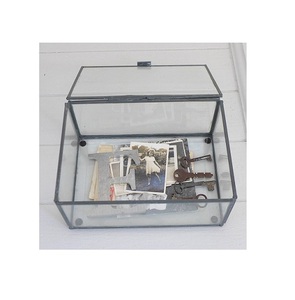 Art India <b>Black</b> Antique Glass Metal Jewelry <b>Box</b> for Home Office Wedding Decoration Custom Size Elegant Stylish Storage Solution - Product Image 1