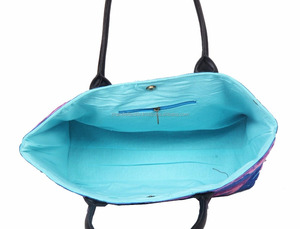 Suzani Bag Sky Blue Shopper Hand Women Shoulder Purse Floral Print Tote Bag Suzani Embroidered Shoulder Bags Indian Embroidered - Product Image 6