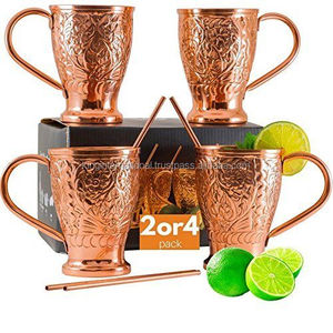 Moscow Mule-taza de cobre chapada en cobre, taza de acero inoxidable grabada para beber cerveza, king - Product Image 5