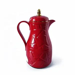 HUAXING Plastic PP Coffee Pot Vacuum Flask with Glass Liner PHD-10 Red Color