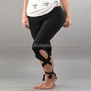 Leggings de yoga negros personalizados OEM - Product Image 1