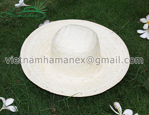 Trilby Brim <b>Fedora</b> Style Natural Palm Leaf Straw <b>Hats</b> - Product Image 2