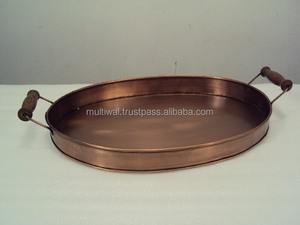 Plateau à miroir rectangulaire en cristal pour décoration intérieure - Product Image 2