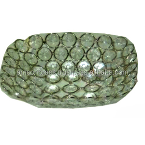 Plato Decorativo de Cristal de Último Diseño para Decoración de Mesa, Tazón de Metal y Cristal - Product Image 1