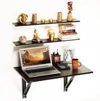 Table d'étude murale pliante/ordinateur/ordinateur portable/bureau avec étagères murales