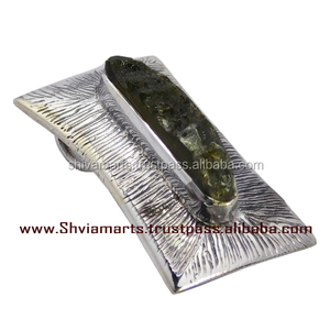 Colgante de piedras preciosas de moldavita de Plata de Ley 925 de alta calidad, colgantes y dijes de joyería fina de plata de última moda - Product Image 2