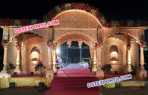 ประตูไม้ต้อนรับสำหรับงานแต่งงานดีไซน์นกยูงประตูทางเข้าทำจากไม้งานฝีมือแบบดั้งเดิมประตูต้อนรับทำจากไม้สหรัฐอเมริกา - Product Image 4