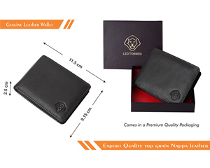 Hot Sale Stylish Olive Leather <b>Trifold</b> RFID <b>Wallet</b> for Men with Secure Closure and Multiple Compartments Available For Sale - Product Image 4