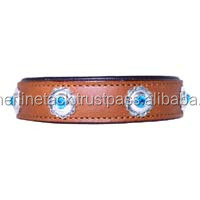 Collar de perro de cuero acolchado suave de primera calidad, ajustable, duradero y cómodo, Collar para mascotas para perros pequeños, medianos y grandes - Product Image 5