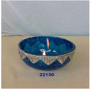 Alta calidad Venta caliente mejor precio al por mayor Decoratirve vidrio y latón votivo - Product Image 1