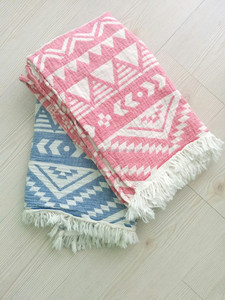 Imprimé tribal aztèque double couche Peshtemal-Collection tissée Jacquard PEST-AZT-BLU 100% coton. - Product Image 6