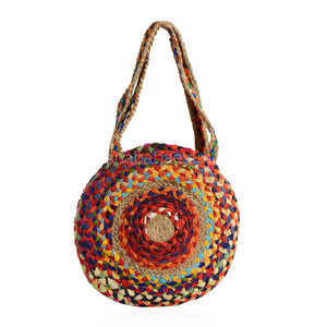 ถักปอกระเจากระเป๋าสะพายขายส่งแฮนด์เมดปอกระเจากระเป๋าสำหรับผู้หญิงตลาดกระเป๋าที่มีการจัดการ - Product Image 3