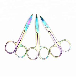 Professionnel Précision Arc-En-Ciel Coloré Polyvalent En Acier Inoxydable Cils Sourcils Ciseaux Droite Pointe Pointue Soins Des Ongles 9cm - Product Image 4