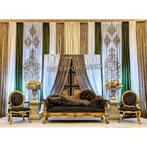 חתונה עץ רויאל מלך ספה סט מסורתי סגנון ספה סט מראה מודרני ספה