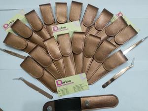 Nouvel emballage de pochette de pince à épiler 1 pièce de haute qualité pour pince à épiler en or Rose assortie - Product Image 2