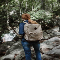 Sac à dos scolaire en toile de coton certifié avec port USB et fermeture à glissière avec pochette pour ordinateur portable