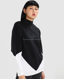 New High Quality Custom Color Block Zipper Sweatshirt, Soft Cotton Sweatshirt Women Custom Zipper Hoodies for Winter - Product Image 1
