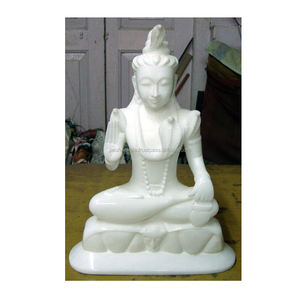 Lord Shiv Ji para fines decorativos como la oficina en casa y para Shivratri Pujan antiguo Dios Shiv Ji estatua de mármol blanco puro - Product Image 1