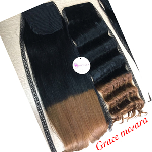 Chất lượng tốt nhất Việt Nam tóc con người bó chưa qua chế biến dây rút <span class=keywords><strong>ponytail</strong></span> thẳng giá bán buôn OEM OBM - Product Image 5