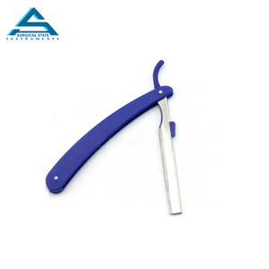 Servicio OEM Maquinilla de afeitar de barbero de la mejor calidad con mango personalizado con bolsa Instrumentos de belleza Maquinilla de afeitar plegable - Product Image 5