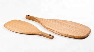 Tabla de cortar de madera de acacia ecológica con mango, diseño de grano de extremo cuadrado, tabla de cortar para servir Pizza de estilo natural - Product Image 2